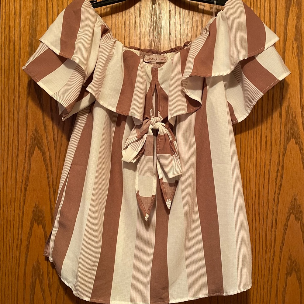Willow & Root off the shoulder top